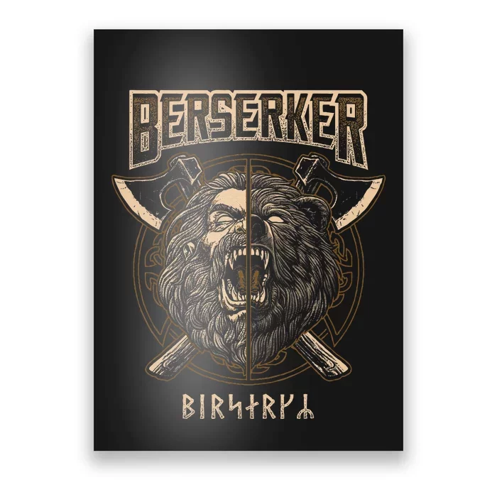 Berserker Viking Norse Pagan Bear Warrior Poster