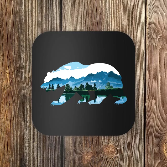 Bear Vintage National Park Bear Wildlife Mountains Coaster