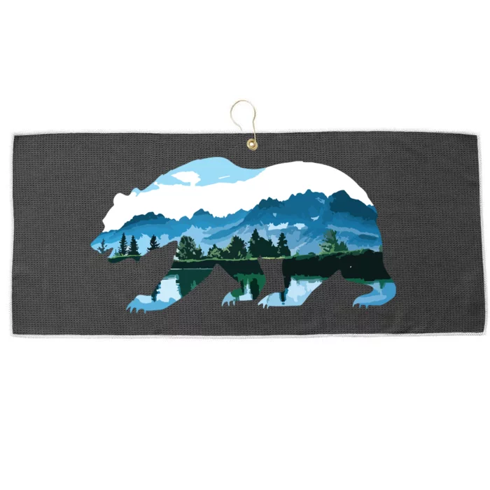 Bear Vintage National Park Bear Wildlife Mountains Large Microfiber Waffle Golf Towel