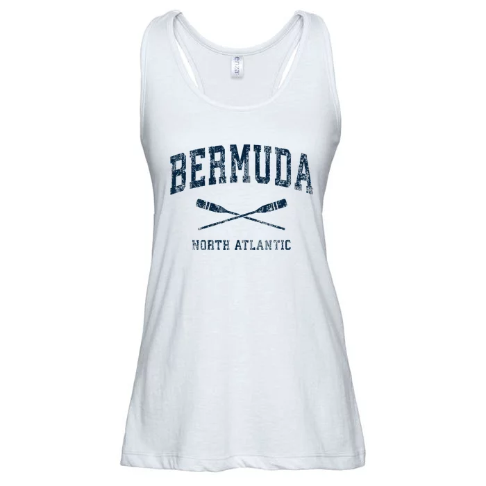 Bermuda Vintage Nautical Paddles Sports Oars Ladies Essential Flowy Tank