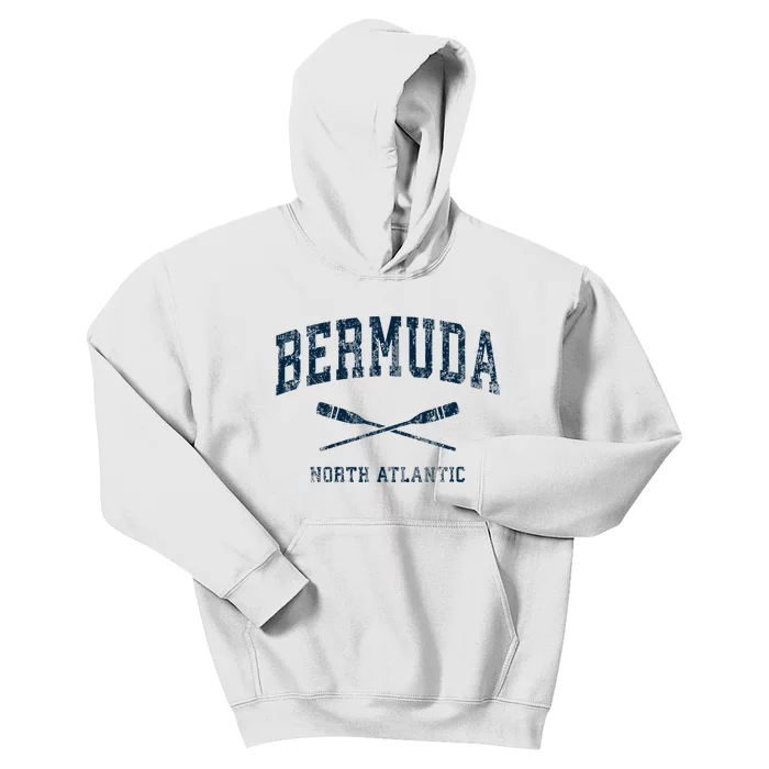 Bermuda Vintage Nautical Paddles Sports Oars Kids Hoodie