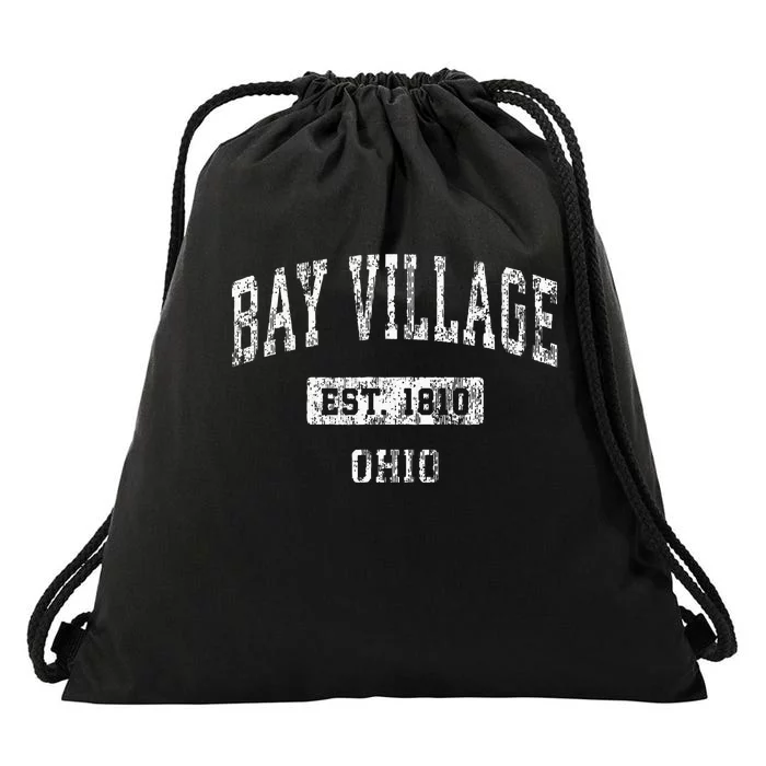 Bay Village Ohio Oh Vintage Sports Established Design Drawstring Bag