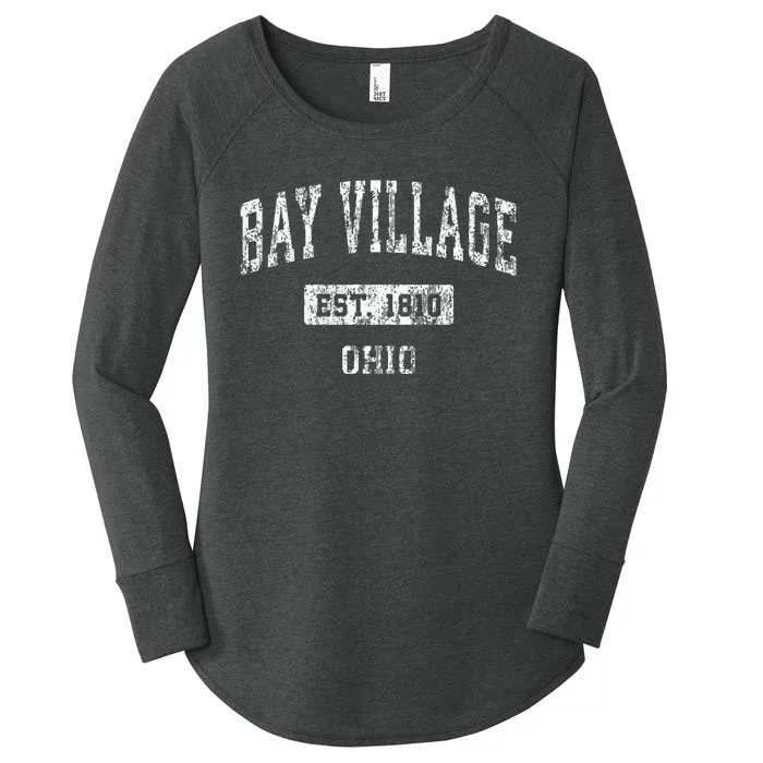 Bay Village Ohio Oh Vintage Sports Established Design Women's Perfect Tri Tunic Long Sleeve Shirt