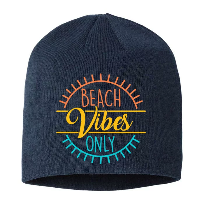 Beach Vibes Only Vacation Travel 8 1/2in Sustainable Knit Beanie