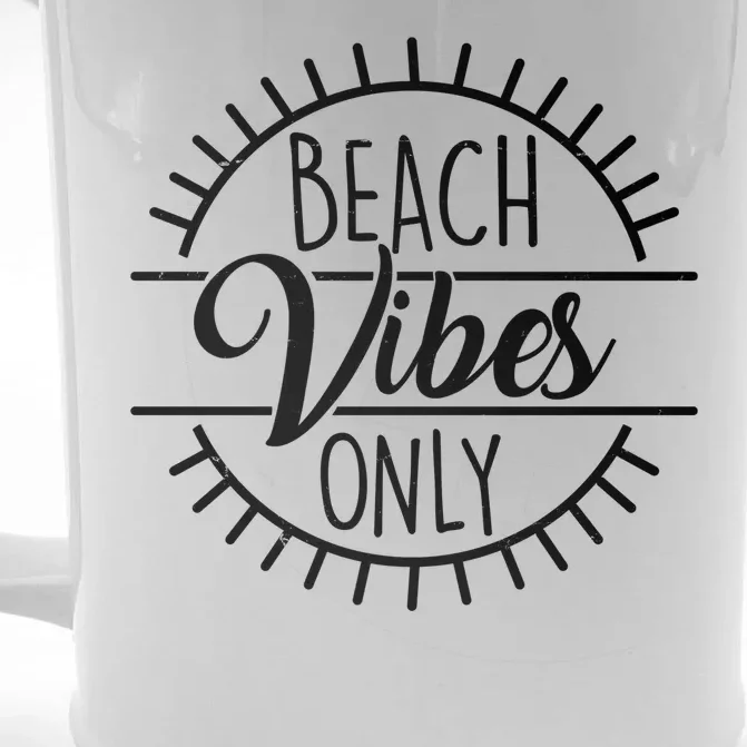 Beach Vibes Only Vacation Travel Front & Back Beer Stein