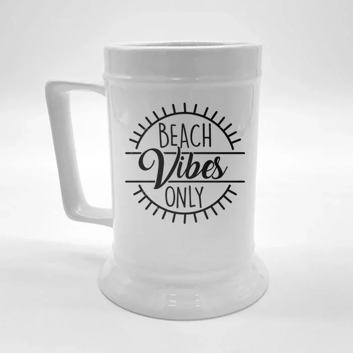 Beach Vibes Only Vacation Travel Front & Back Beer Stein