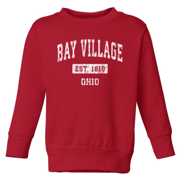 Bay Village Ohio Oh Vintage Sports Established Toddler Sweatshirt