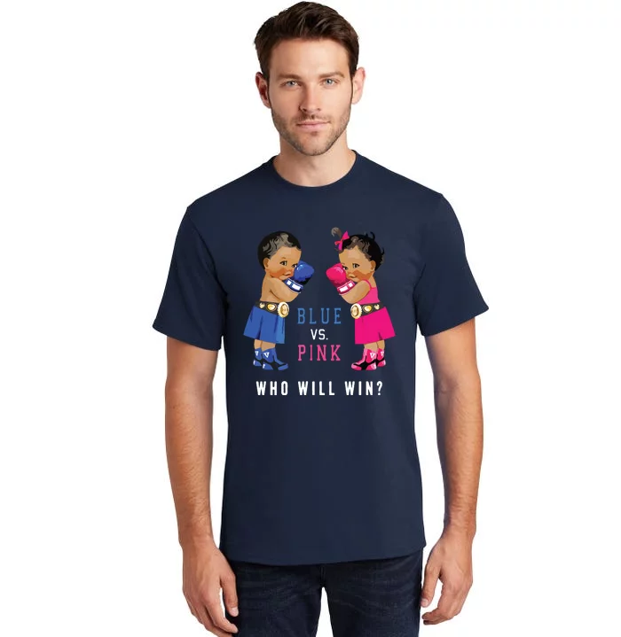 Blue Vs Pink Ethnic Boxing Babies Gender Reveals Tall T-Shirt