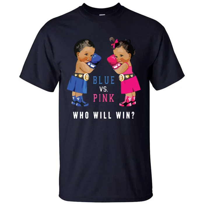 Blue Vs Pink Ethnic Boxing Babies Gender Reveals Tall T-Shirt