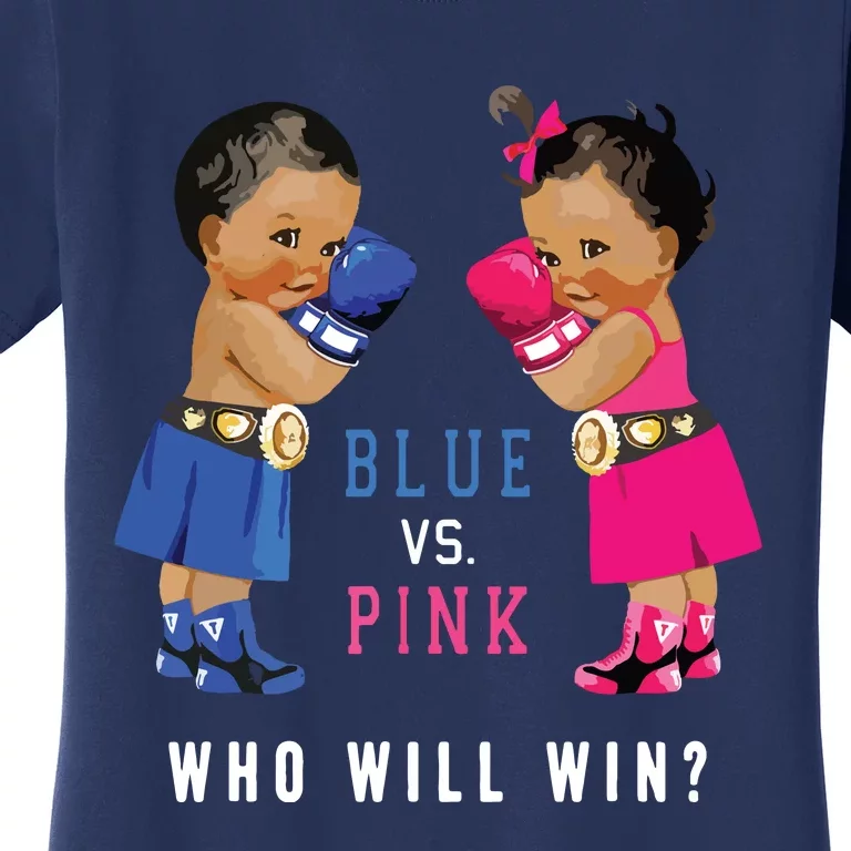 Blue Vs Pink Ethnic Boxing Babies Gender Reveals Women's T-Shirt