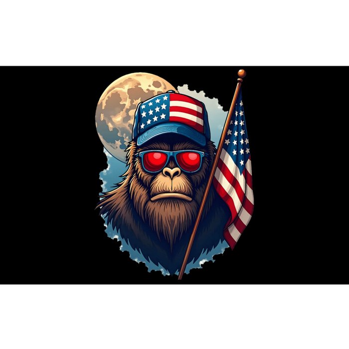 Bigfoot Veteran Patriotic Us Flag Veterans Day Bumper Sticker