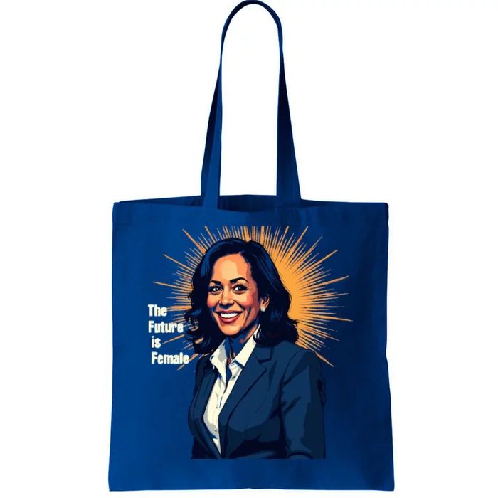 Bold Vibrant Portrait Of Kamala The Future Is Female Kamala Harris Portrait Tote Bag