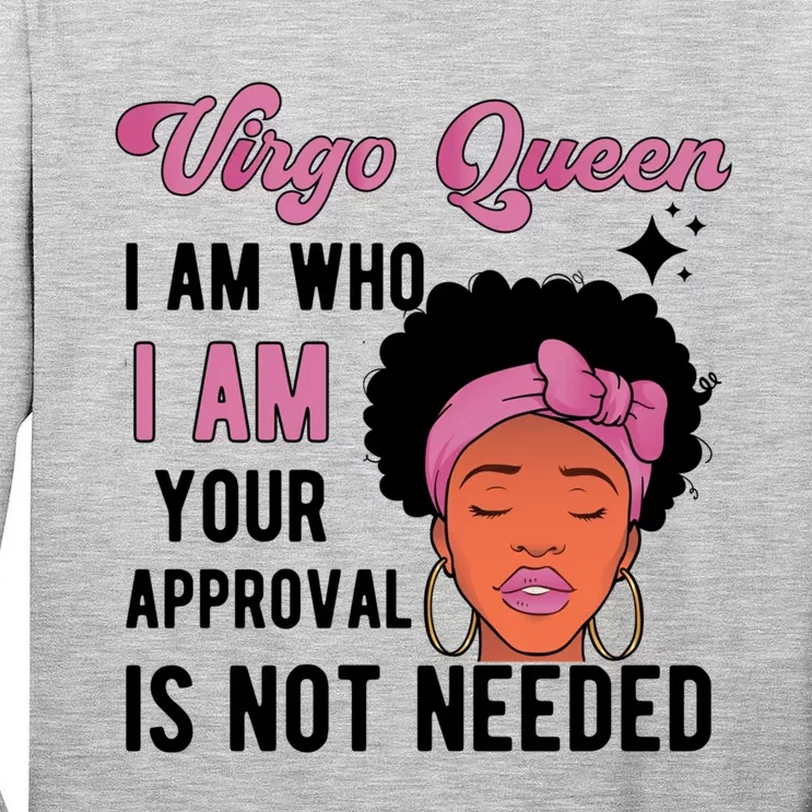 Black Virgo Queen Virgo Zodiac Sign Melanin Virgo Horoscope Gift Tall Long Sleeve T-Shirt