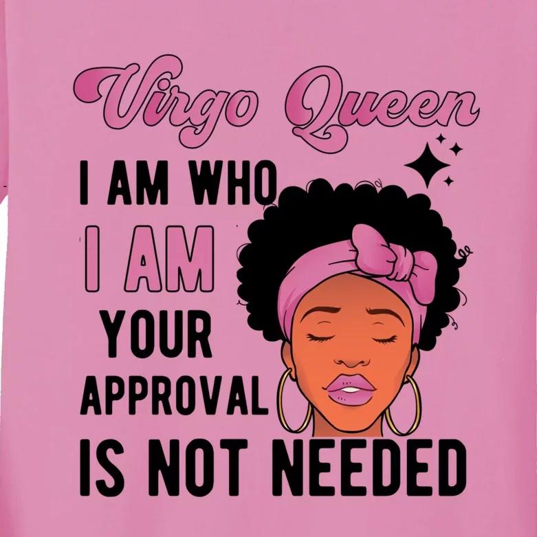 Black Virgo Queen Virgo Zodiac Sign Melanin Virgo Horoscope Gift Kids Long Sleeve Shirt