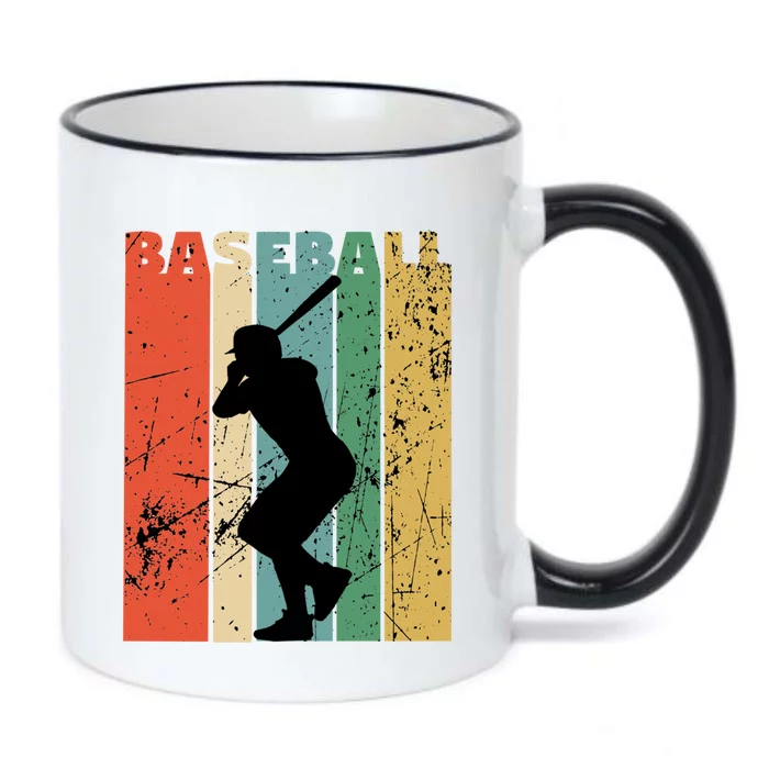 Baseball Vintage Retro Distressed Funny Gift Black Color Changing Mug