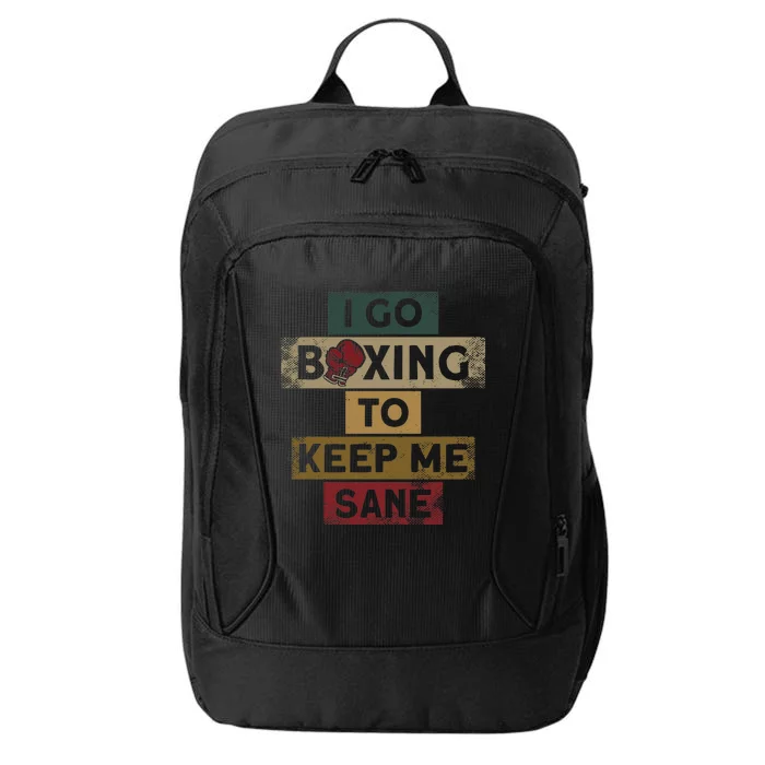 Boxing Vintage Retro I Go Boxing To Keep Me Sane Premium City Backpack