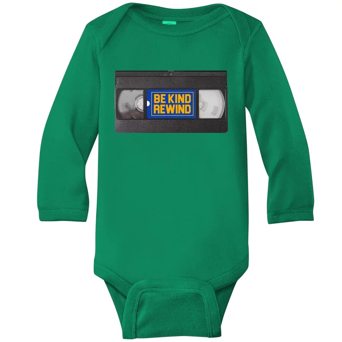 Blockbuster Video Rental Vhs Be Kind Rewind Stickers Baby Long Sleeve Bodysuit