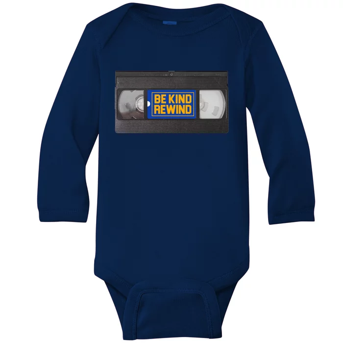 Blockbuster Video Rental Vhs Be Kind Rewind Stickers Baby Long Sleeve Bodysuit