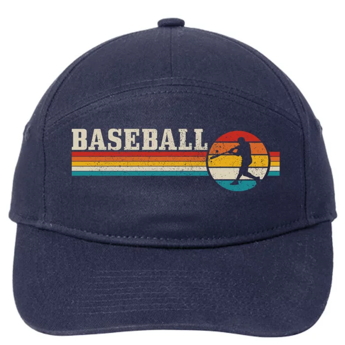 Baseball Vintage Retro Baseball Player Coach Gift 7-Panel Snapback Hat