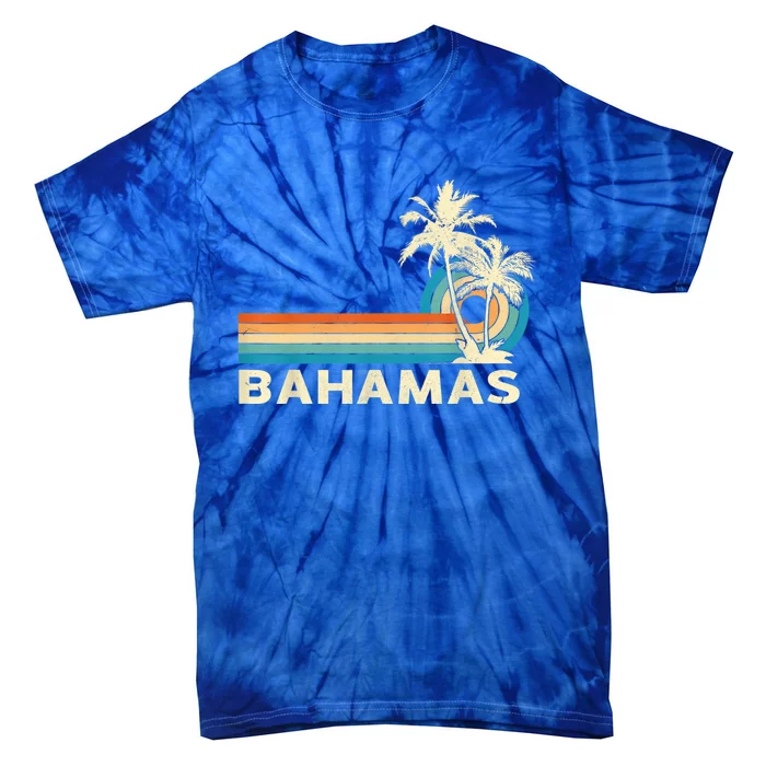 Bahamas Vacation Retro 80s Beach Souvenir Tie-Dye T-Shirt