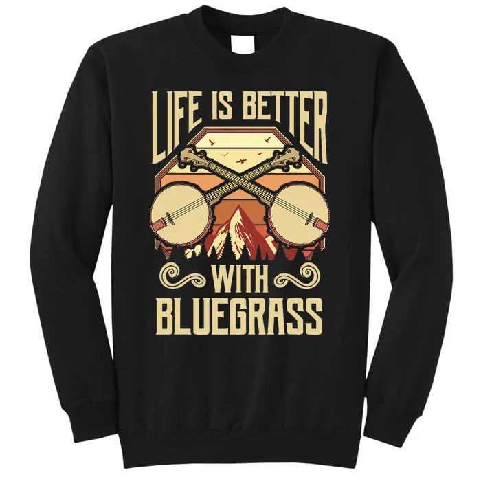 Banjo Vintage Retro Bluegrass Music Fans Banjo Player Sweatshirt