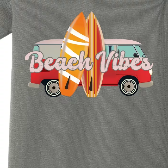 Beach Vibes Surfer Retro Van Baby Bodysuit