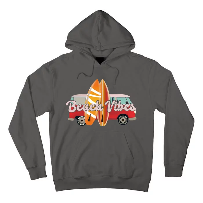 Beach Vibes Surfer Retro Van Tall Hoodie