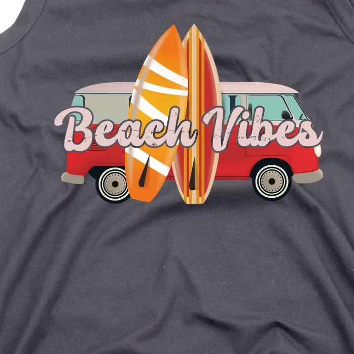 Beach Vibes Surfer Retro Van Tank Top