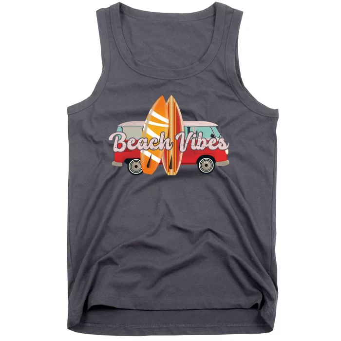 Beach Vibes Surfer Retro Van Tank Top