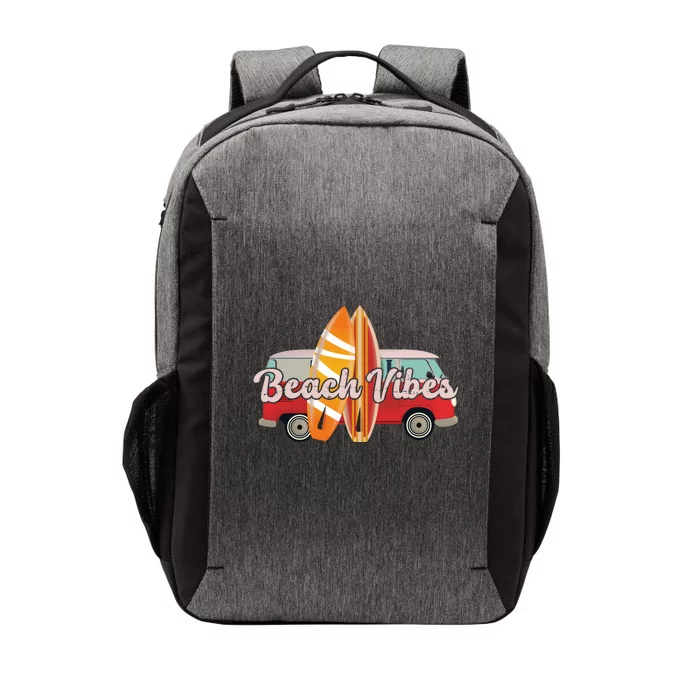 Beach Vibes Surfer Retro Van Vector Backpack