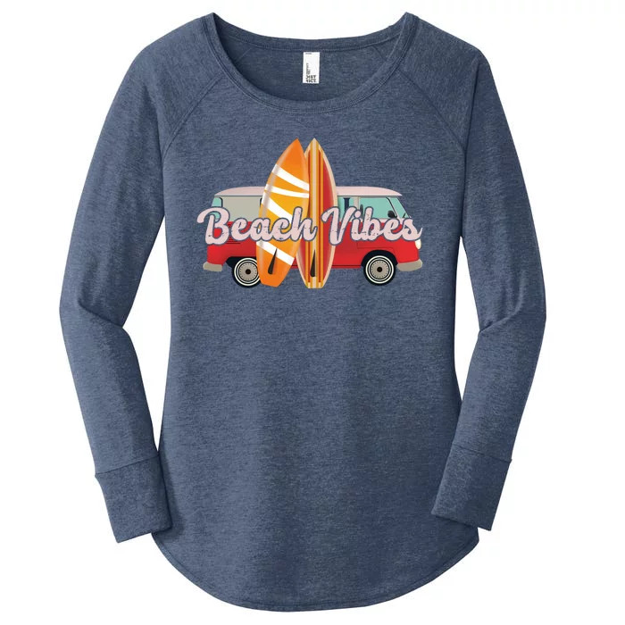 Beach Vibes Surfer Retro Van Women's Perfect Tri Tunic Long Sleeve Shirt