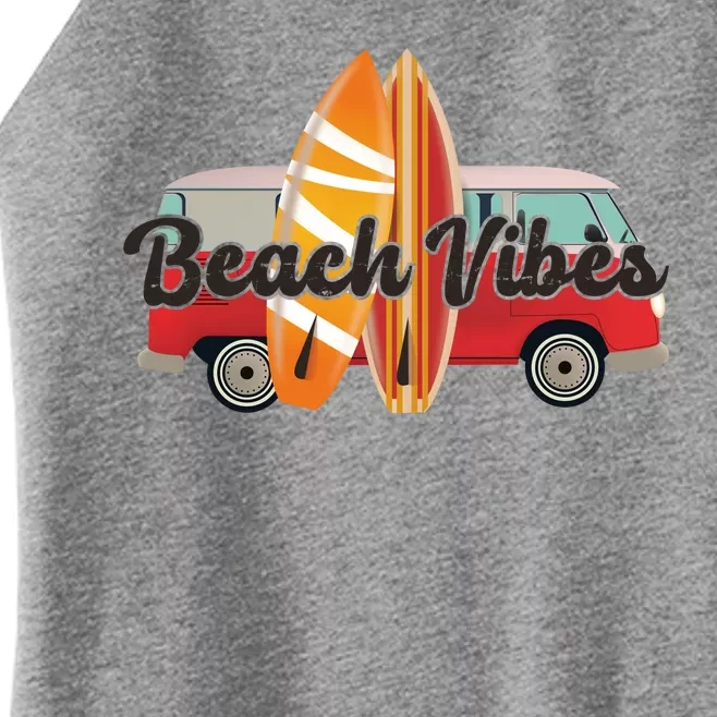 Beach Vibes Surfer Retro Van Women’s Perfect Tri Rocker Tank