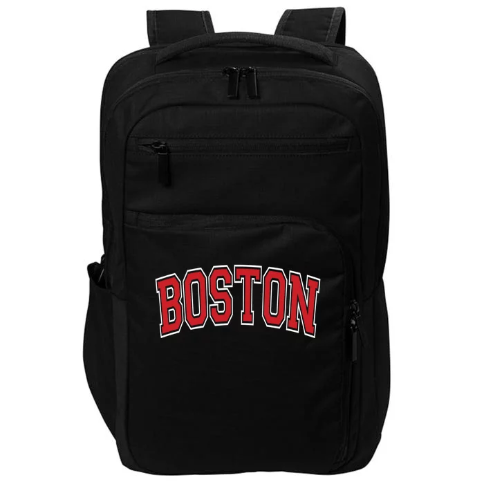 Boston Varsity Style Red Text Cute Gift Impact Tech Backpack