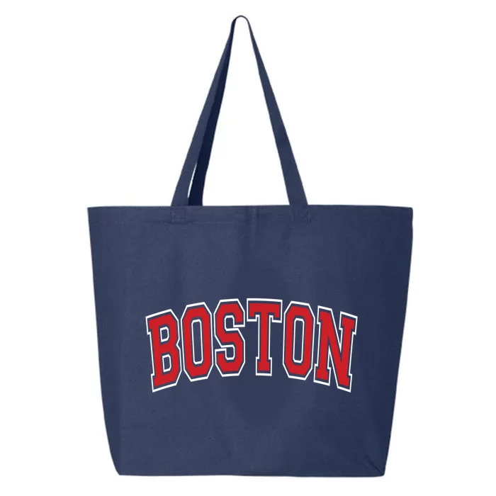 Boston Varsity Style Red Text Cute Gift 25L Jumbo Tote