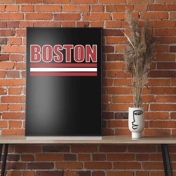 Boston Varsity Style Red Text Poster