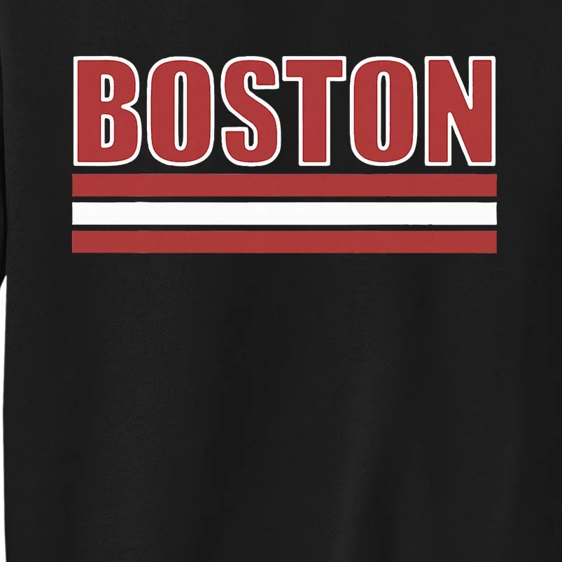 Boston Varsity Style Red Text Tall Sweatshirt