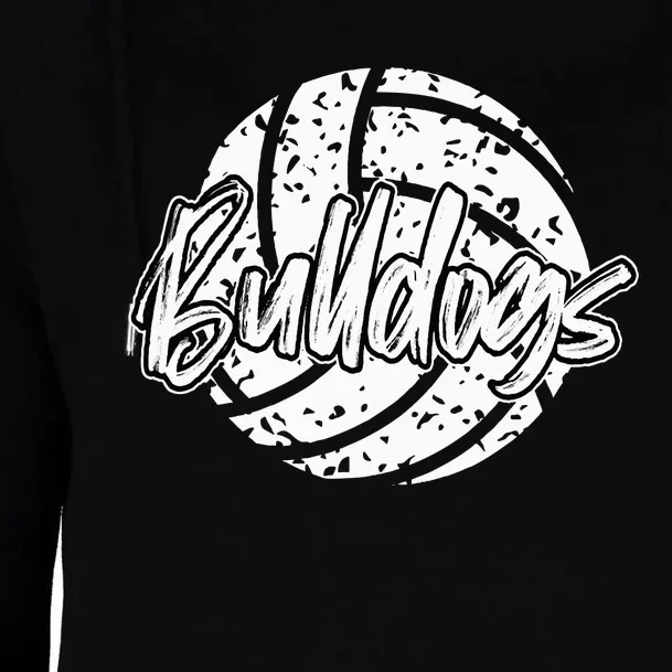 Bulldogs Volleyball School Sports Fan Team Spirit Womens Funnel Neck Pullover Hood