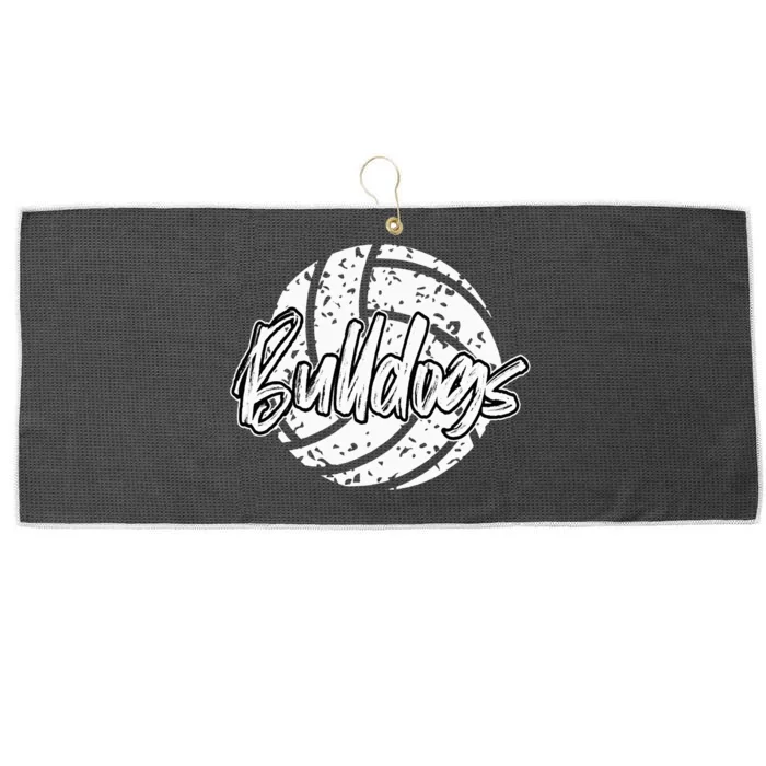 Bulldogs Volleyball School Sports Fan Team Spirit Large Microfiber Waffle Golf Towel