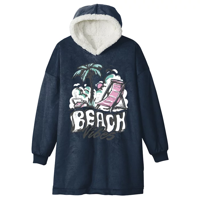 Beach Vibes Summer Hooded Wearable Blanket