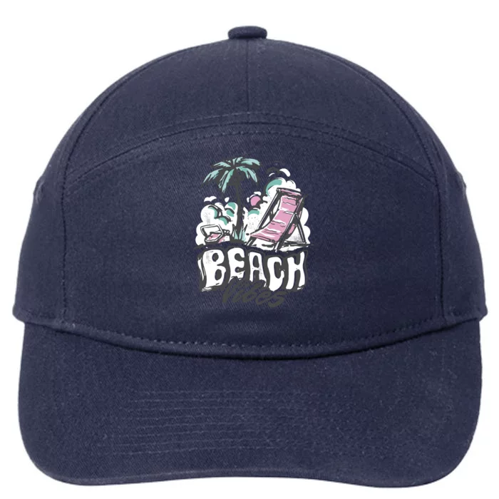 Beach Vibes Summer 7-Panel Snapback Hat