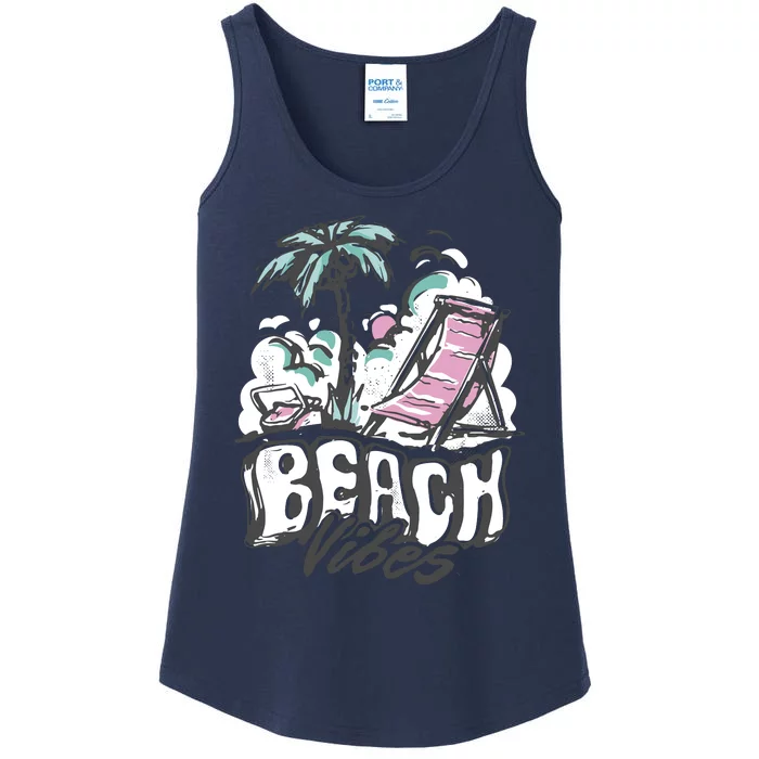 Beach Vibes Summer Ladies Essential Tank