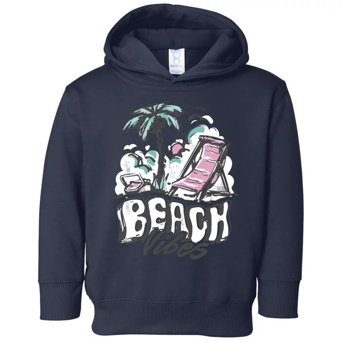 Beach Vibes Summer Toddler Hoodie