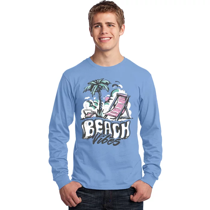 Beach Vibes Summer Long Sleeve Shirt