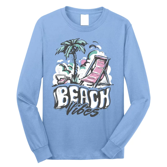 Beach Vibes Summer Long Sleeve Shirt