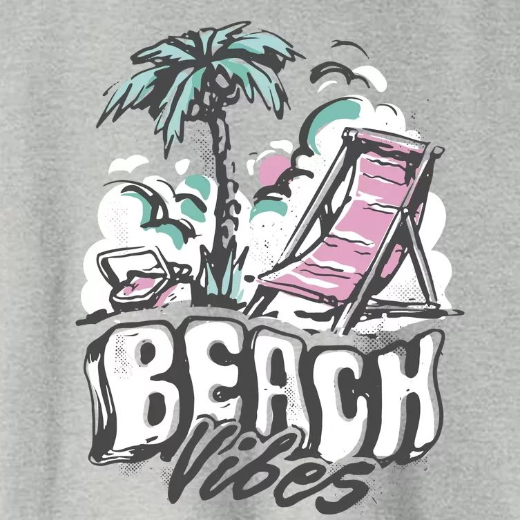 Beach Vibes Summer Women's Crop Top Tee