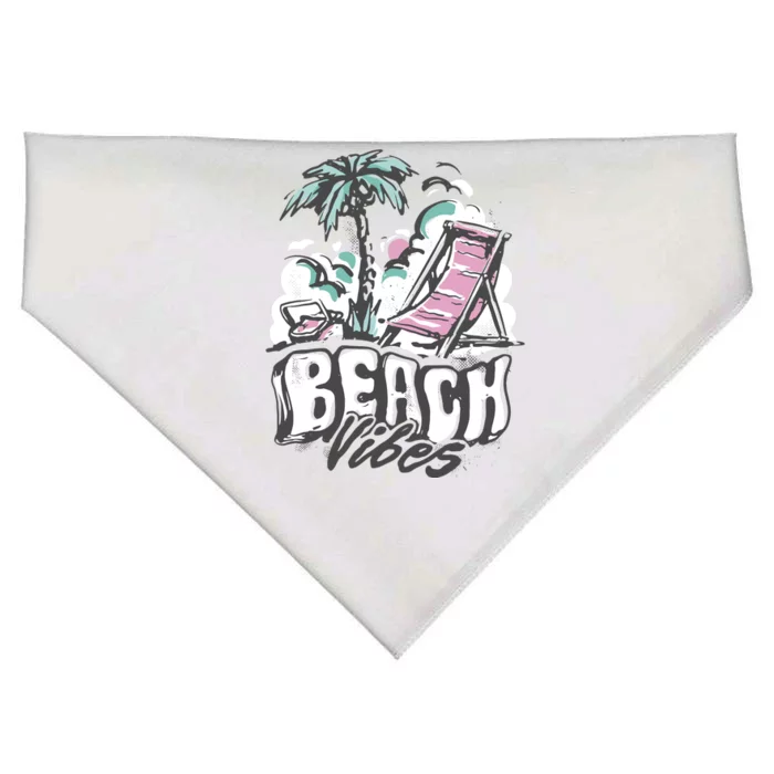 Beach Vibes Summer USA-Made Doggie Bandana