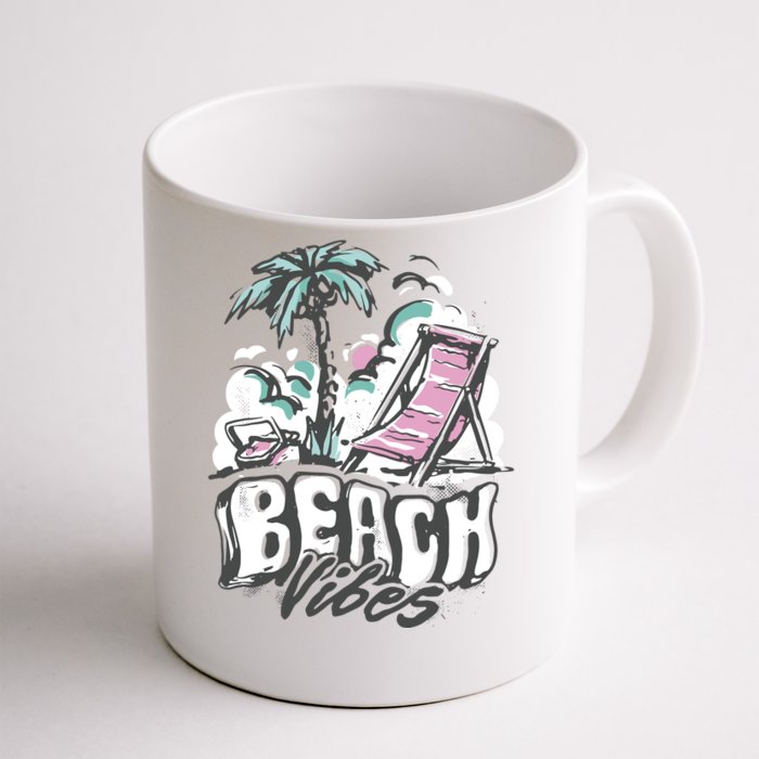 Beach Vibes Summer Front & Back Coffee Mug