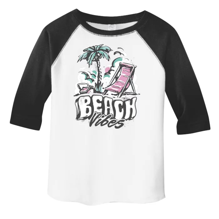 Beach Vibes Summer Toddler Fine Jersey T-Shirt