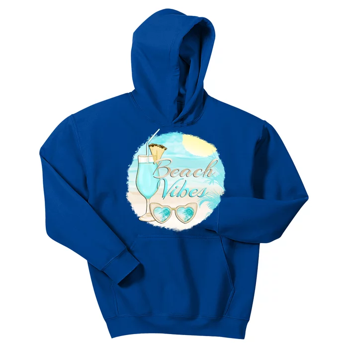 Beach Vibes Summer Vacation Vacay Mode Cute Sun And Gift Kids Hoodie