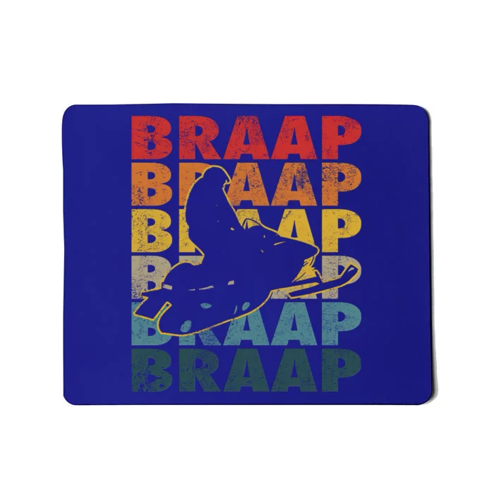 Braaap Vintage Snowmobile Snow Sled Rider Snowmobiling Gift Mousepad